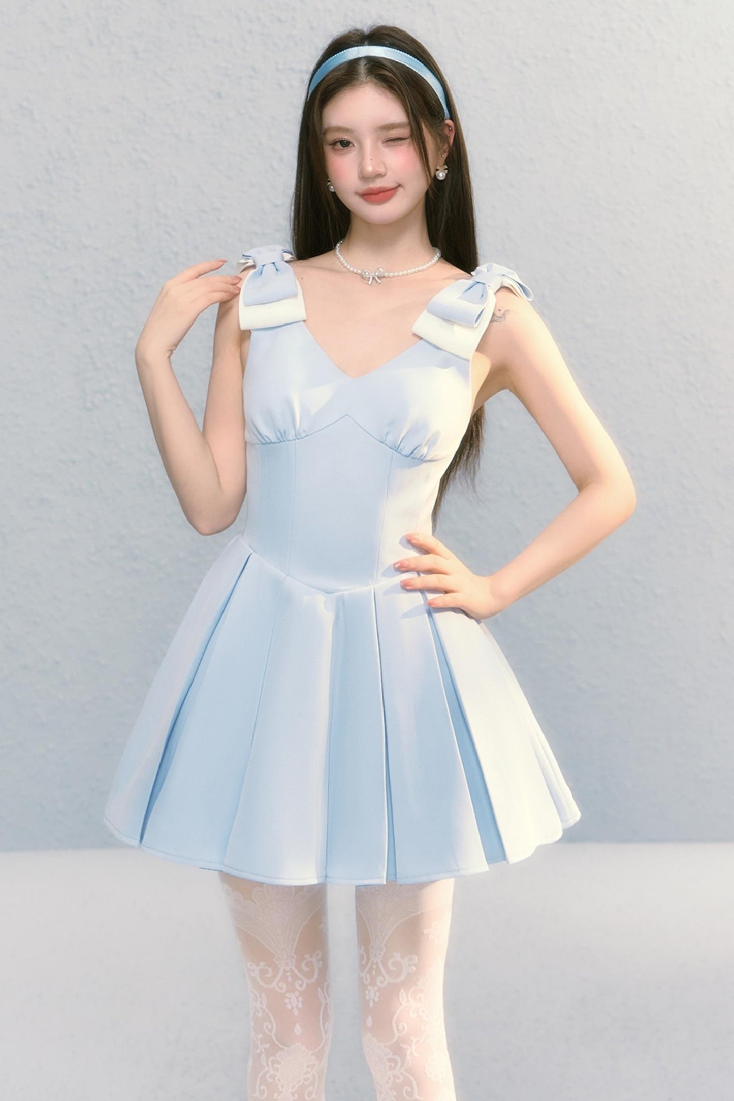 Blue Daughter V-Line Summer Slip Dress