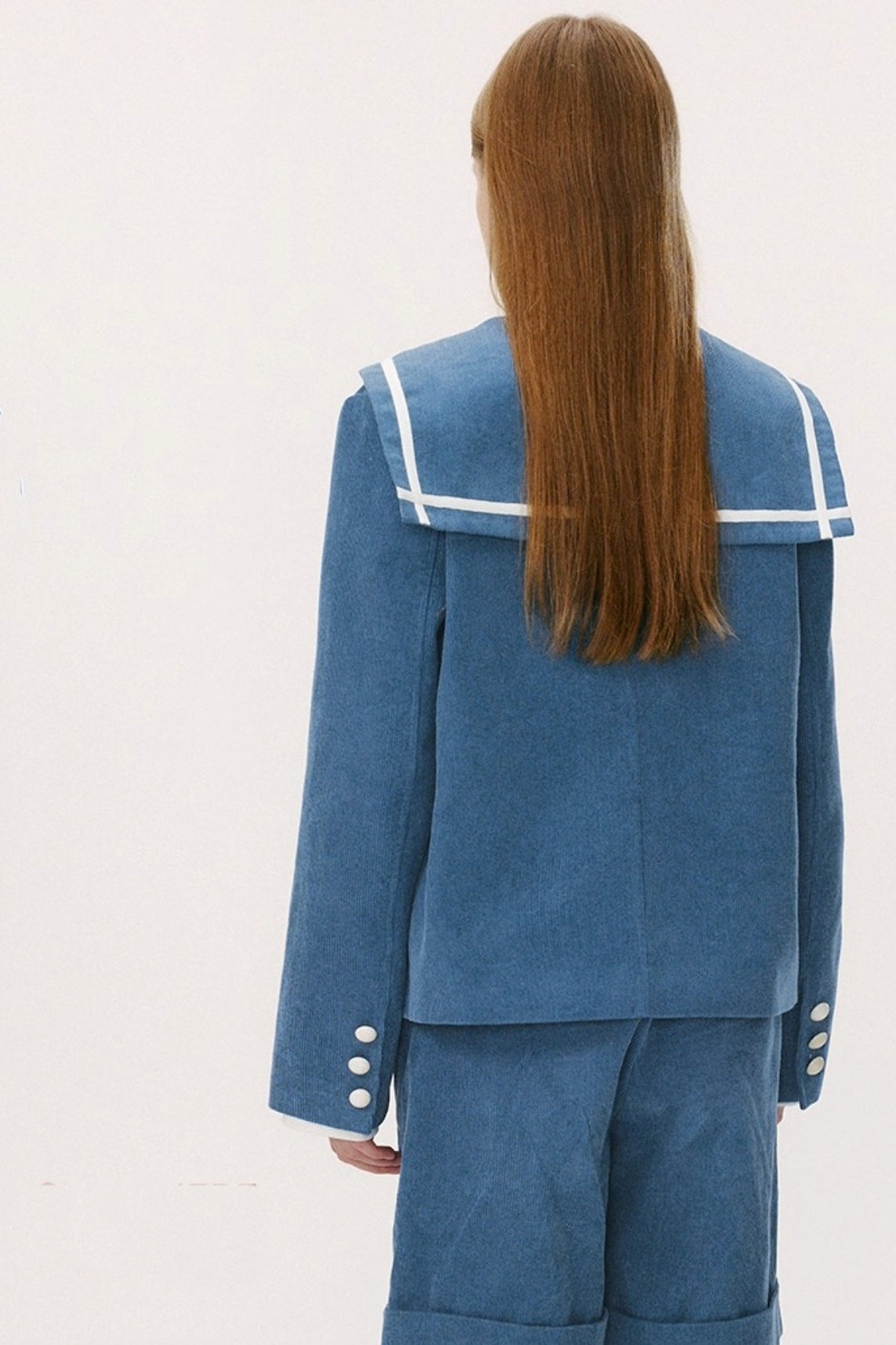 Navy Collar Corduroy Jacket