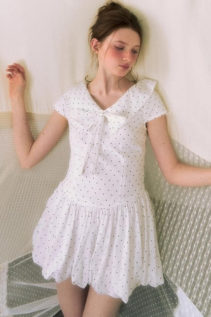 Navy Flower Bud Summer Dress