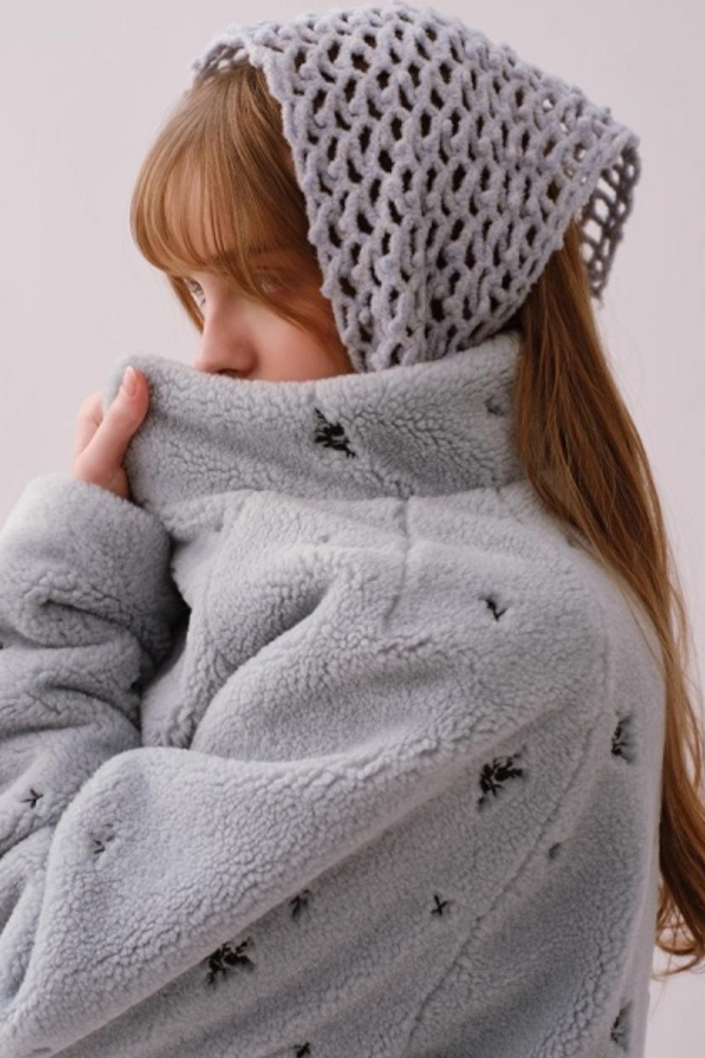 Hand-Crocheted Wool Blend Scarf