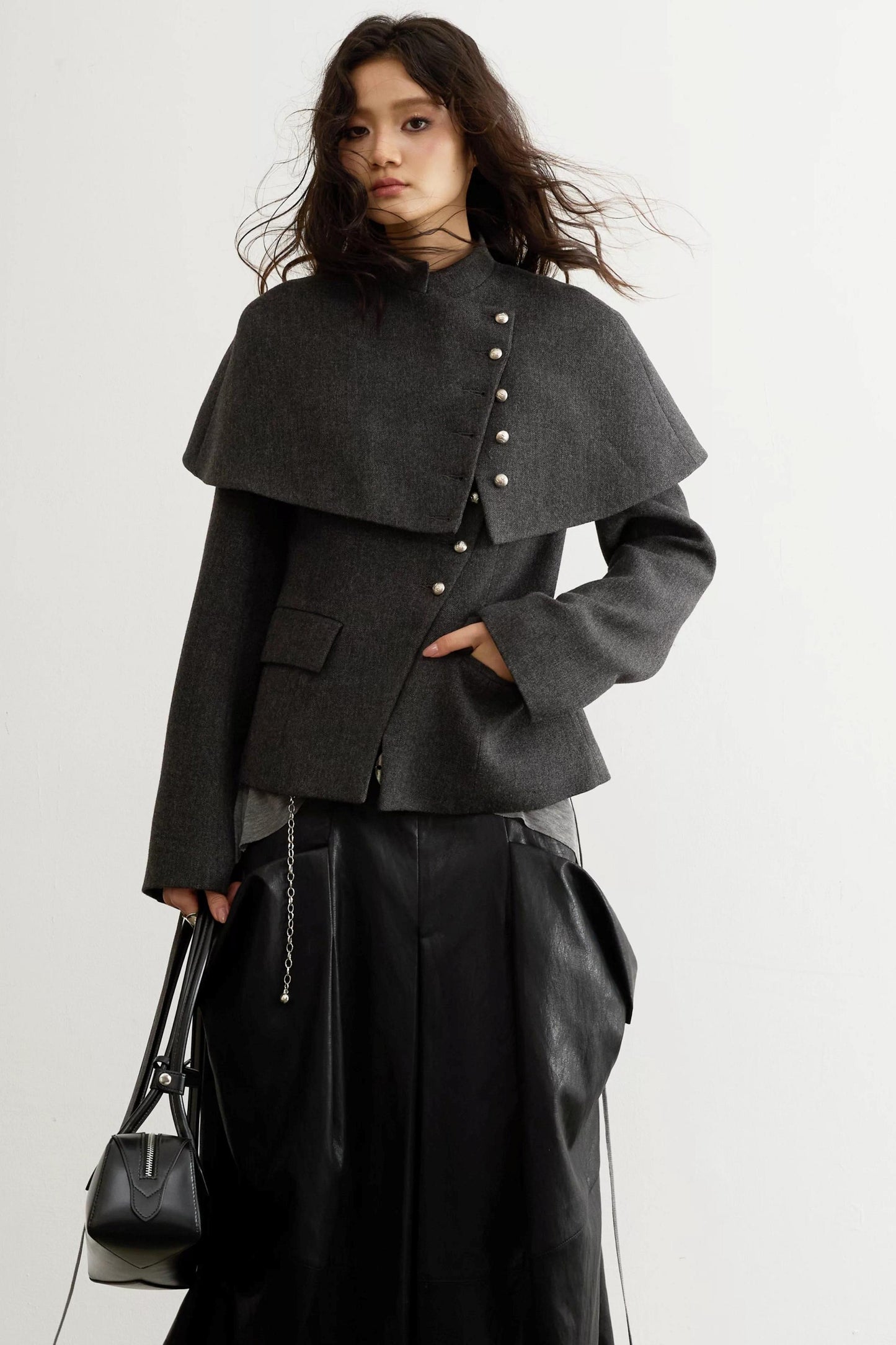 Retro Woolen Cape Coat