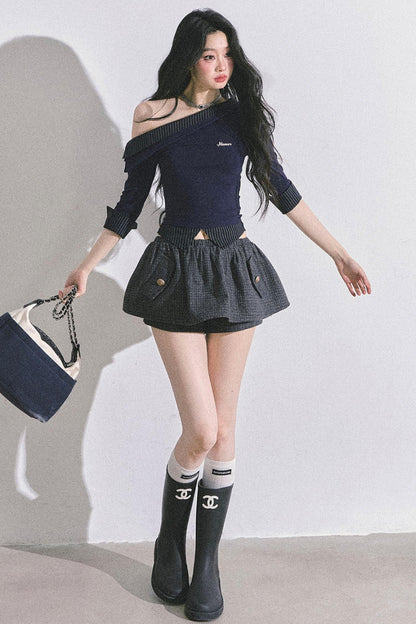 Gray Tone Striped T-Shirt