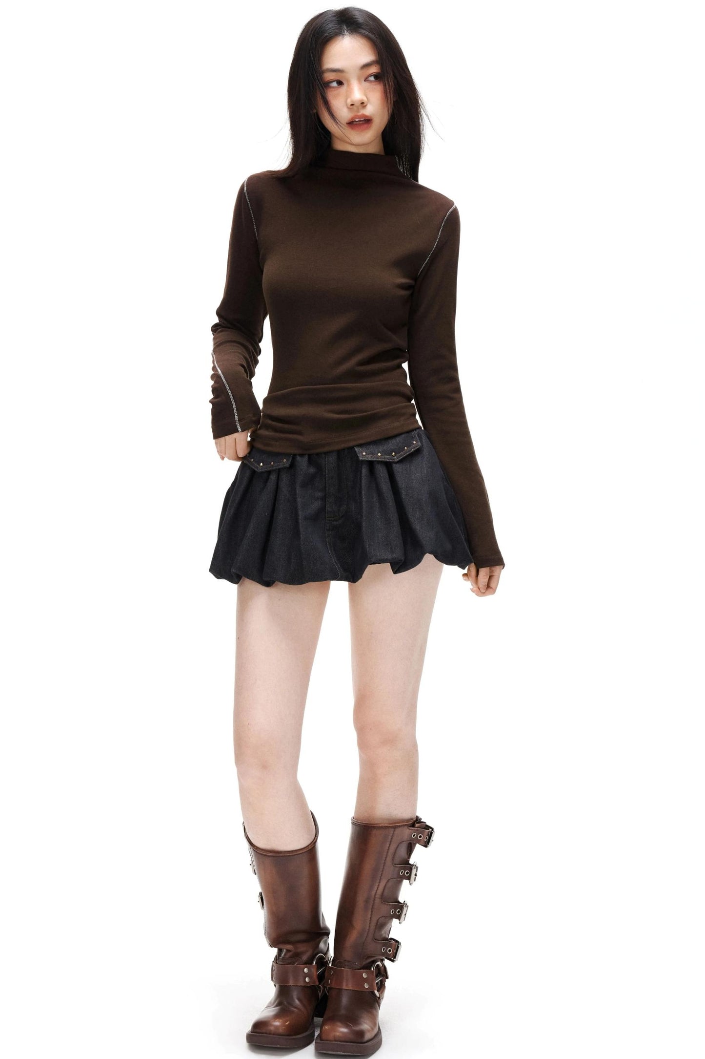 Floral Bud A-Line Skirt