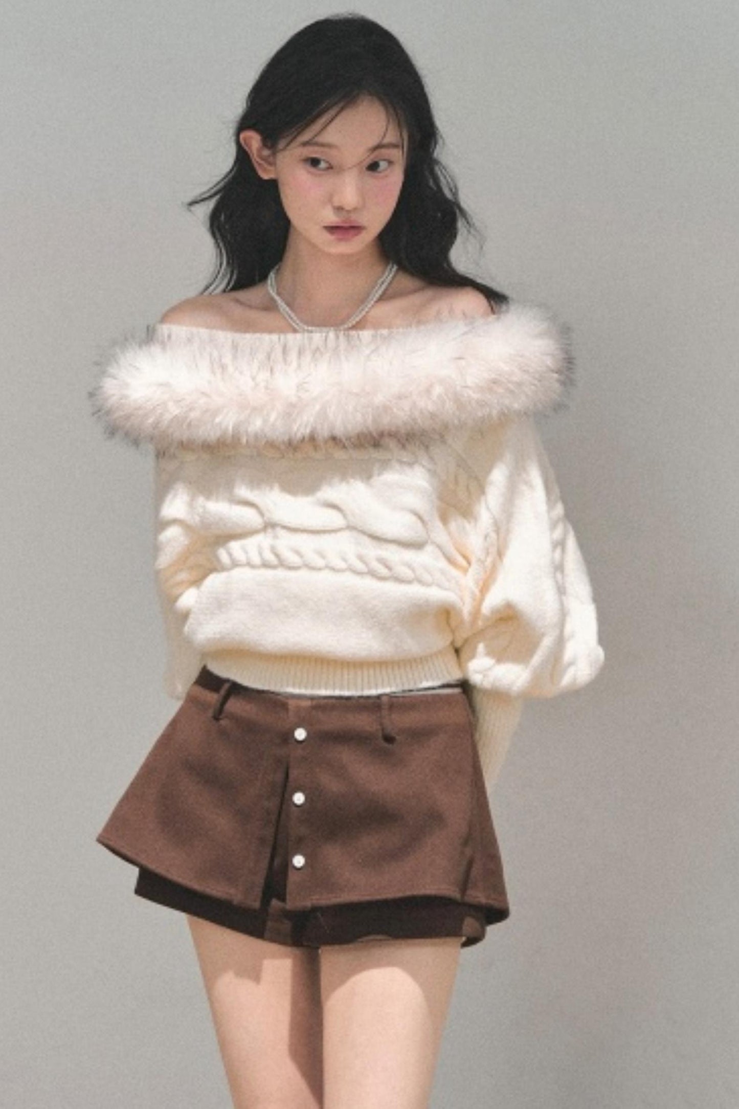 Tea Fragrance Mohair Sweater