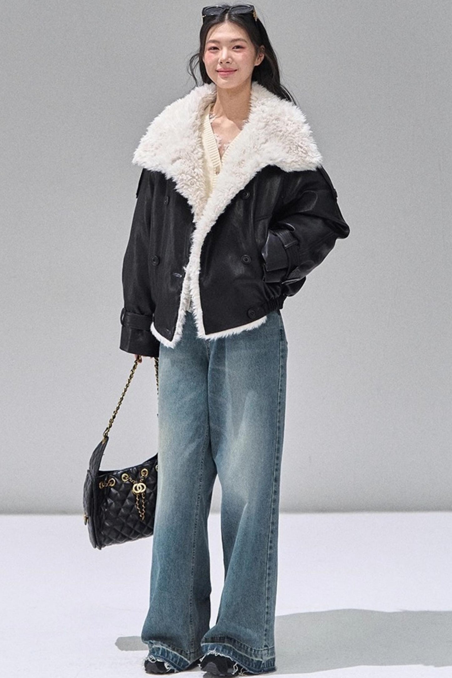 Lace Patchwork Knitted Sweater