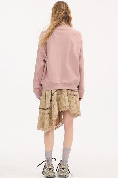 Irregular Wave Patchwork Midi Skirt