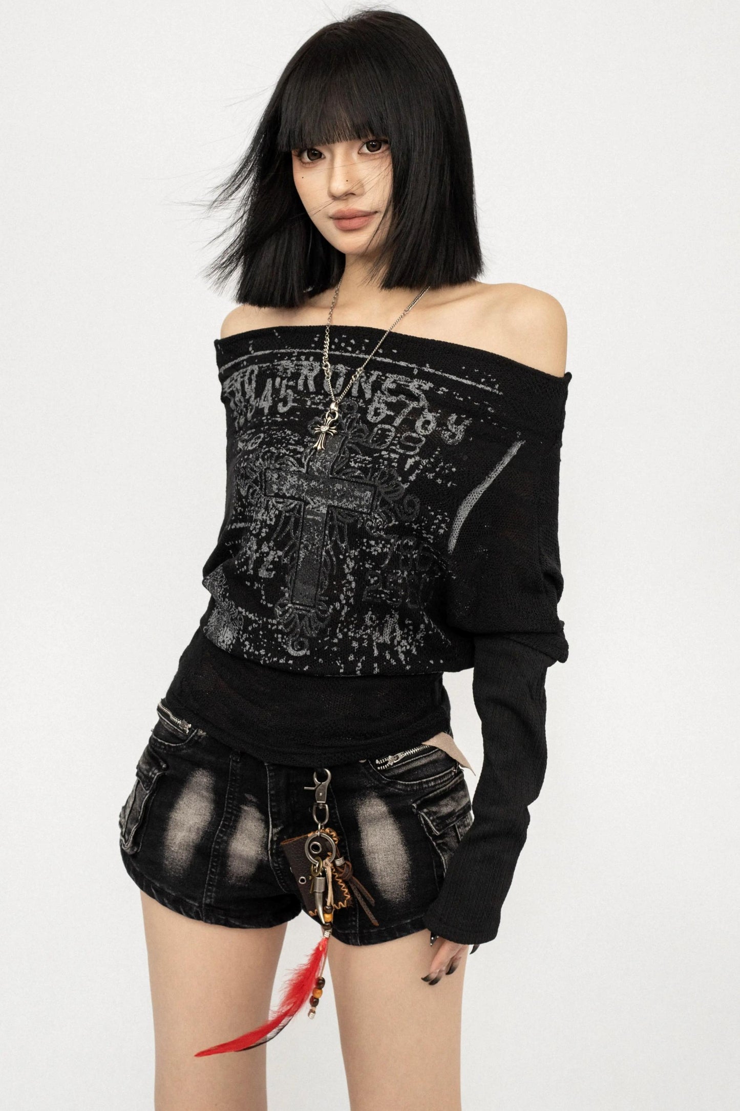 Retro Washed Vintage Denim Shorts