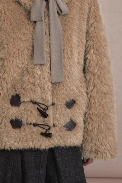 Winter Fluffy Lambswool Hooded Jacket