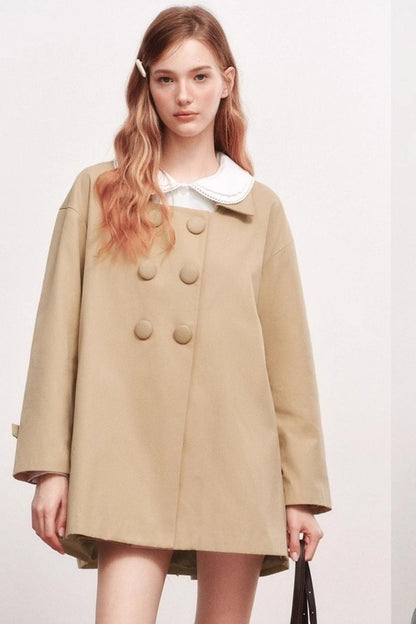 Square Bow Cape Coat