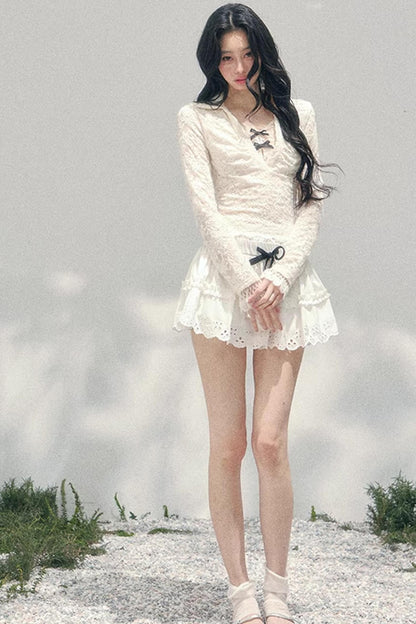 Blurred Focus Lace Top