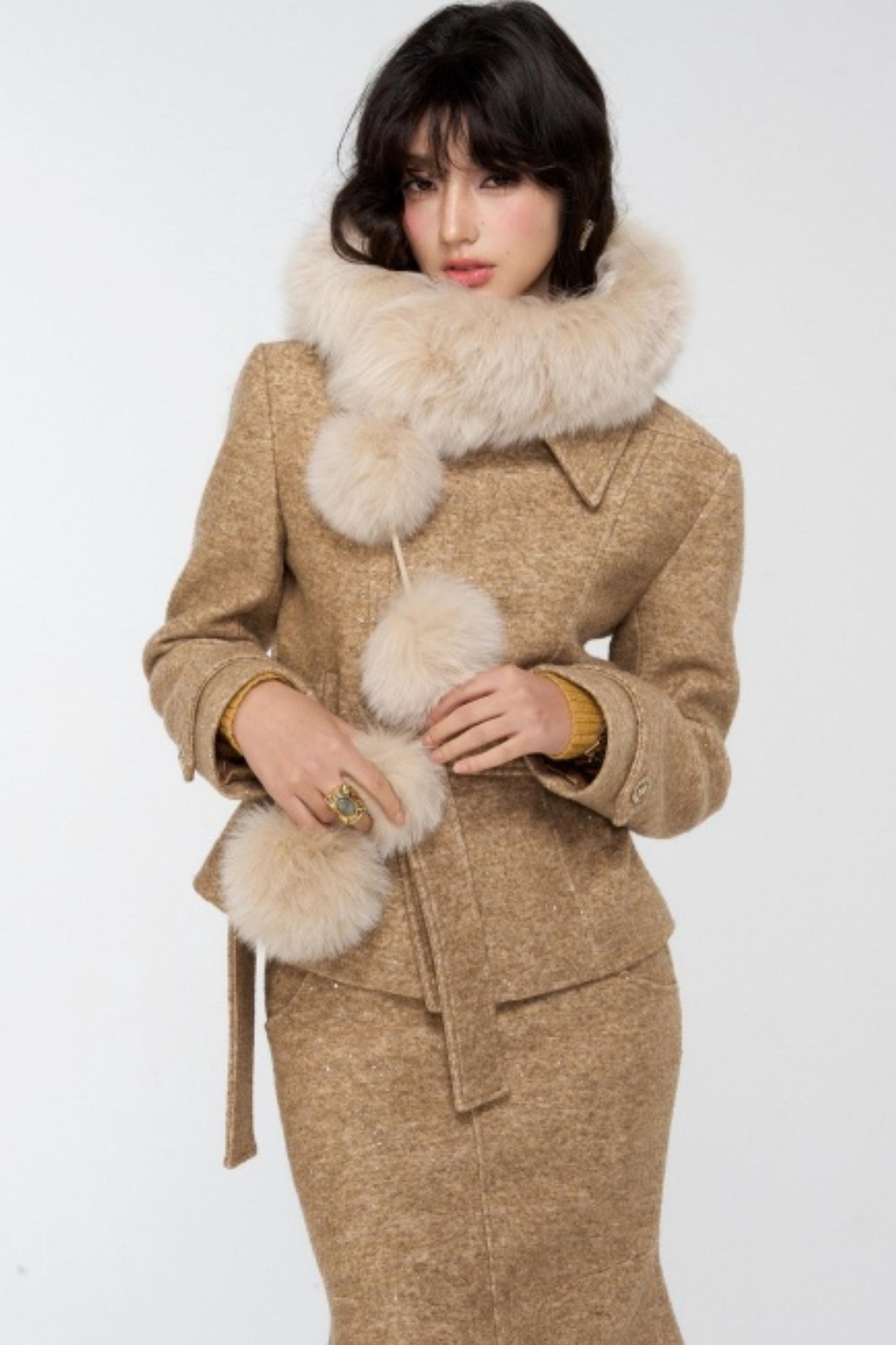 Real Fox Fur Collar Scarf