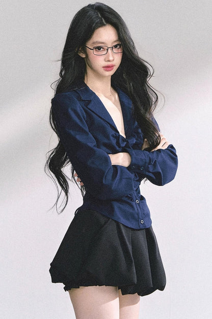 White Moonlight V-Neck Shirt