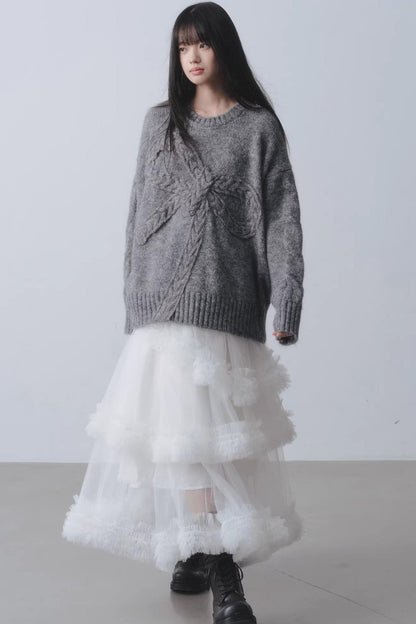 Confession Poem Mesh Skirt