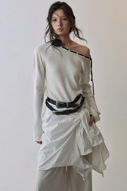 Rose Flower Knitted Top