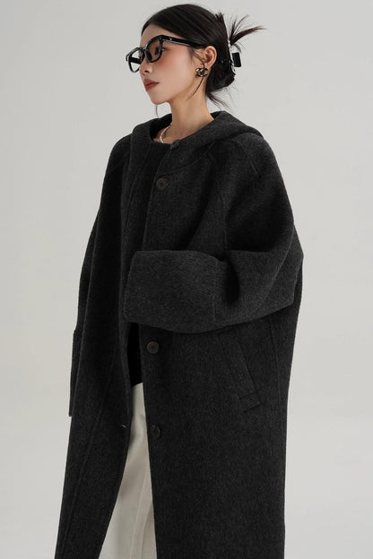Temperament Long Wool Jacket