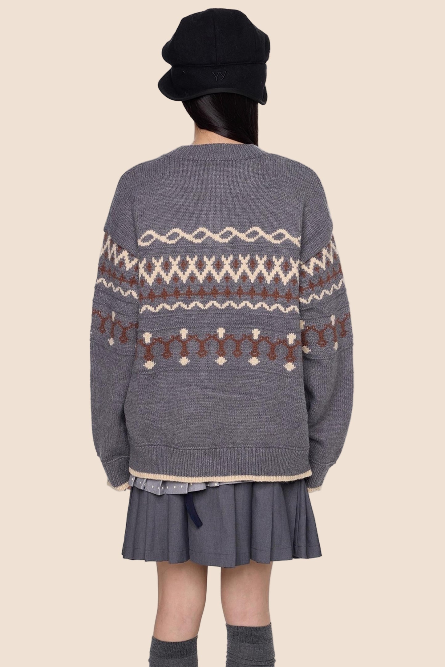 Autumn Vintage Knit Sweater Jacket