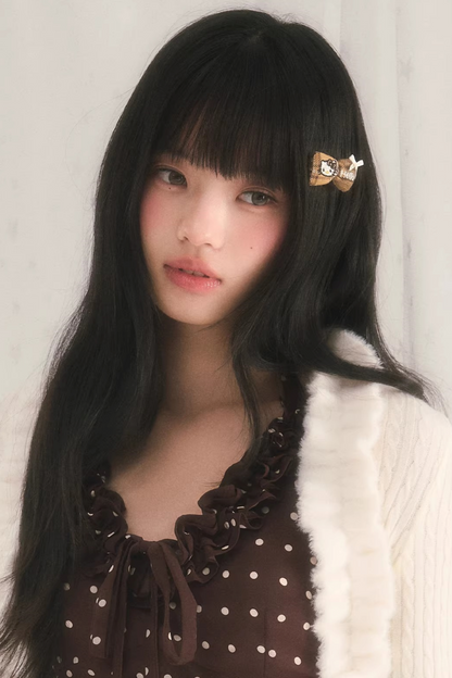 V-Neck Ruffled Polka Dot Top