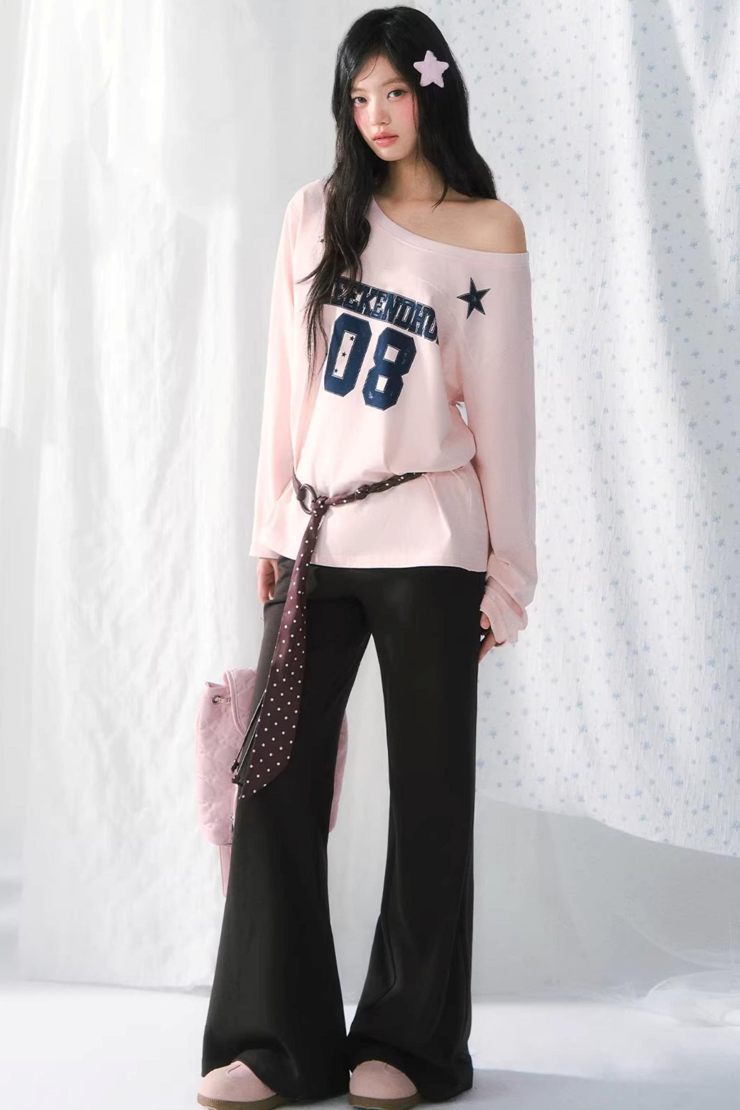 Polka Dot Patchwork Pants