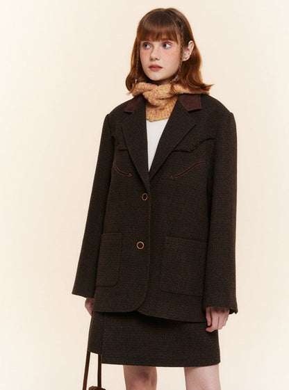 Vintage Woolen Suit Coat