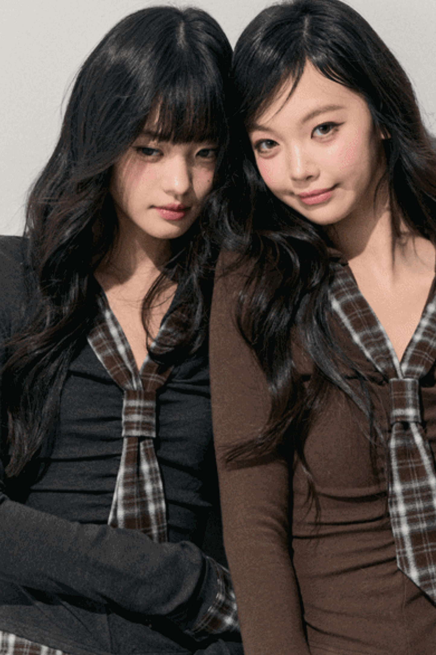 Plaid V-Neck Winter Top