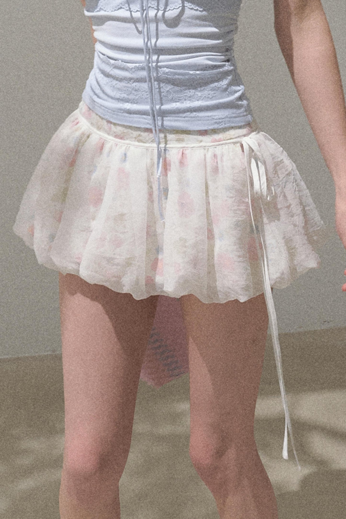 Floral Peplum Culottes Skirt Set