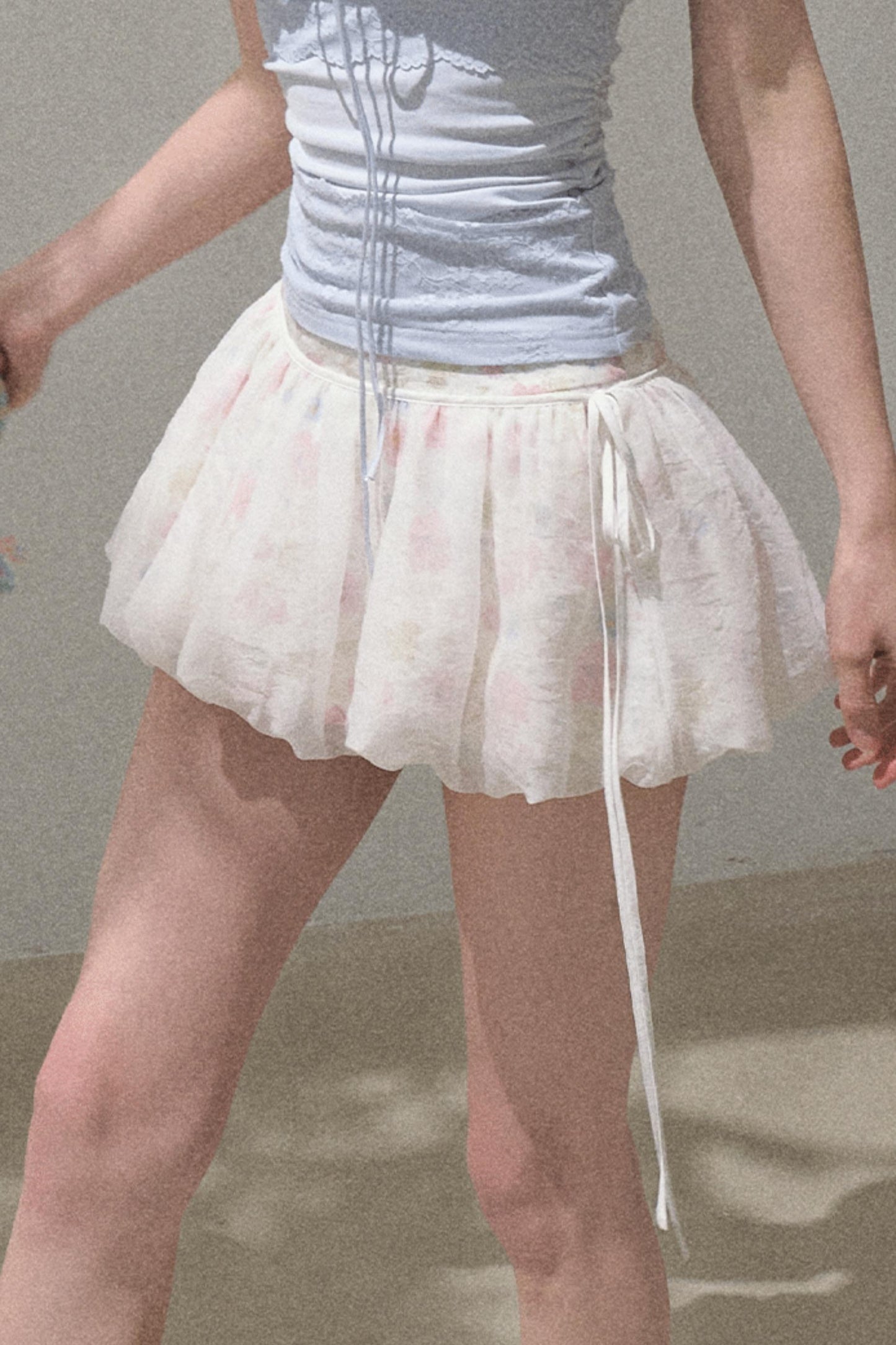 Floral Peplum Culottes Skirt Set