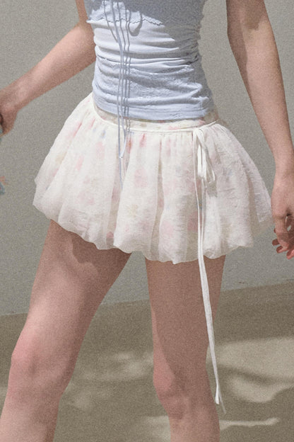 Floral Peplum Culottes Skirt Set