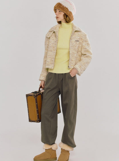 Woolen slacks lazy loose Pants