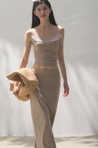 Stretch Chambray Camisole Set