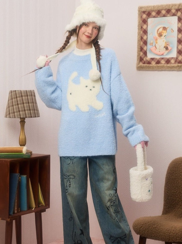 Cat Sweater Tops