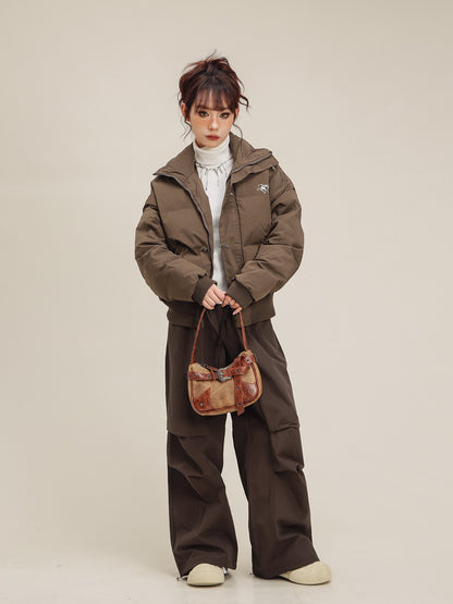 American stand-up collar bread padded coat