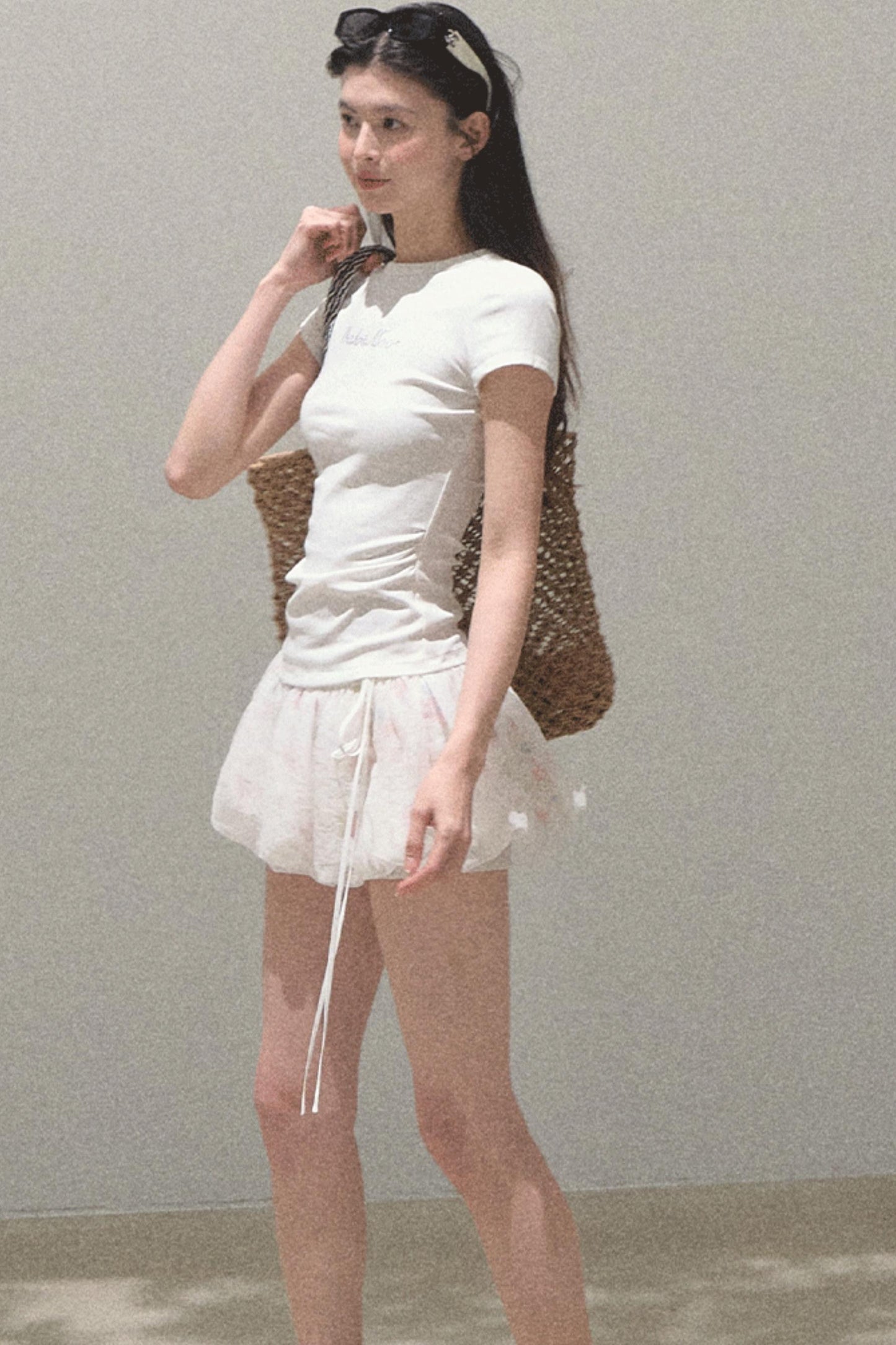 Floral Peplum Culottes Skirt Set