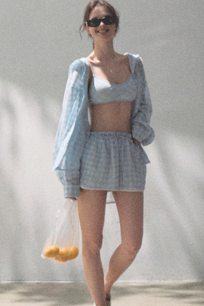 Stretch Chambray Camisole Set