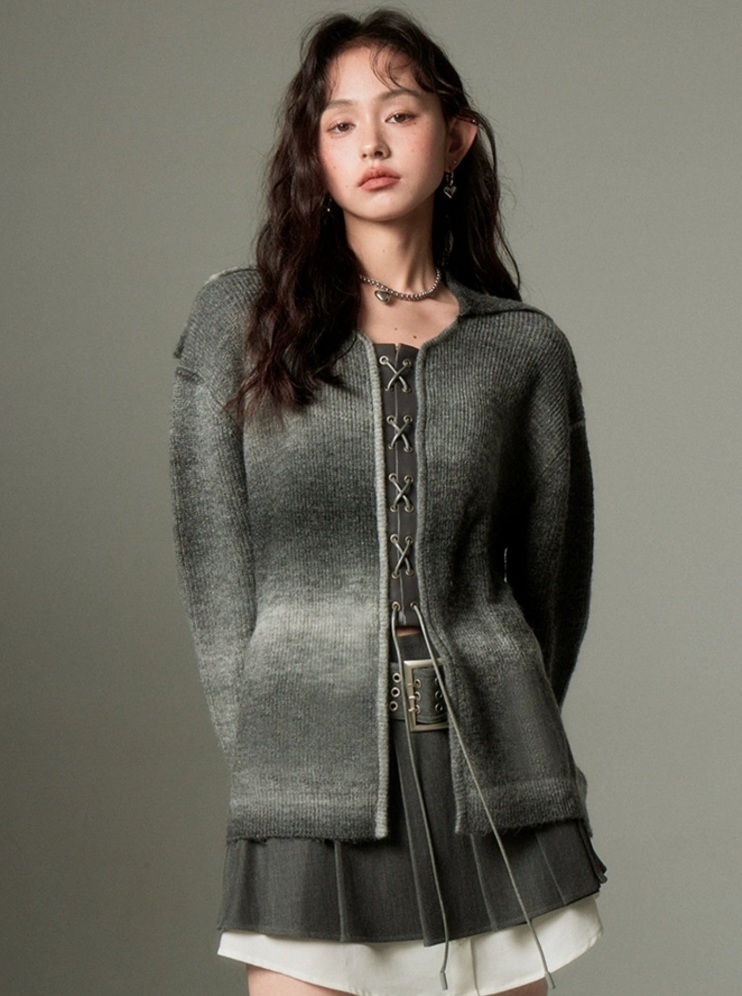 KNIT CARDIGAN SWEATER JACKET