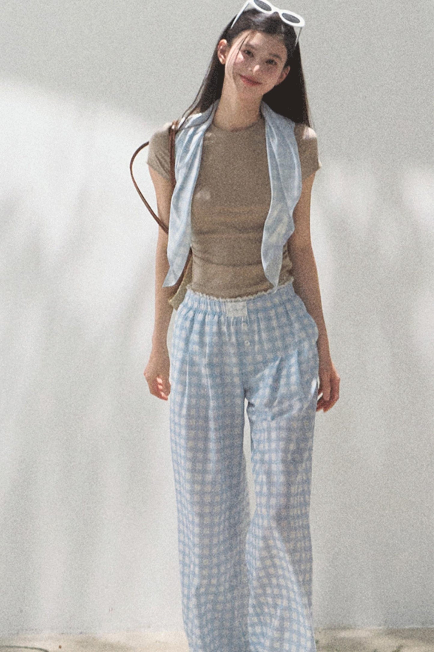 Wide-Leg Tencel Hemp Pants Set-Up