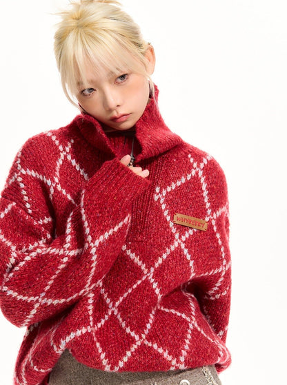 Retro Knitwear Sweater Coat