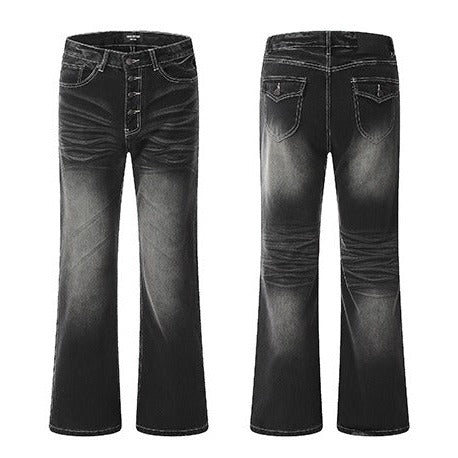 American Vintage Washed Mop Black Jeans Pants