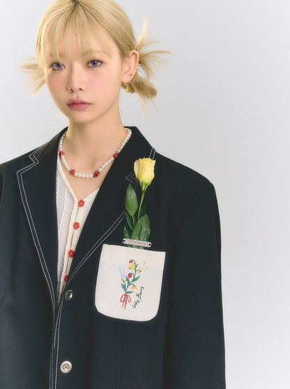 embroidered suit jacket