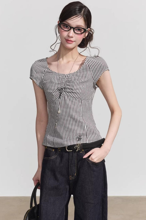 Plaid Summer Slim Top