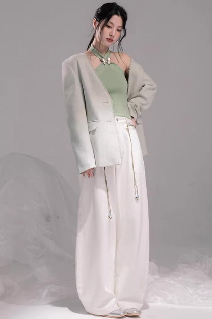 Ensemble Jean en Lyocell Blanc Pierre