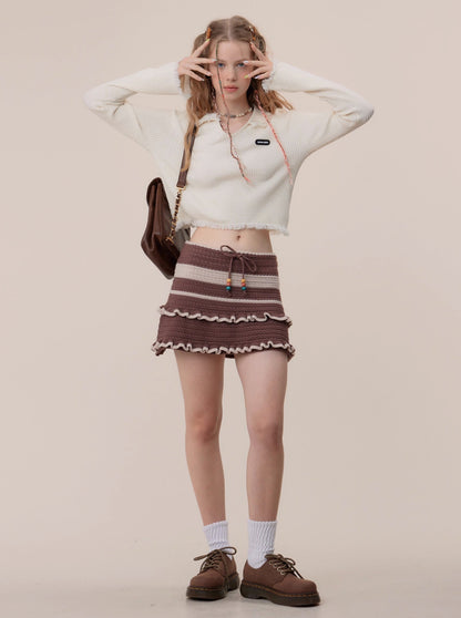 American Vintage A-line Brown Skirt