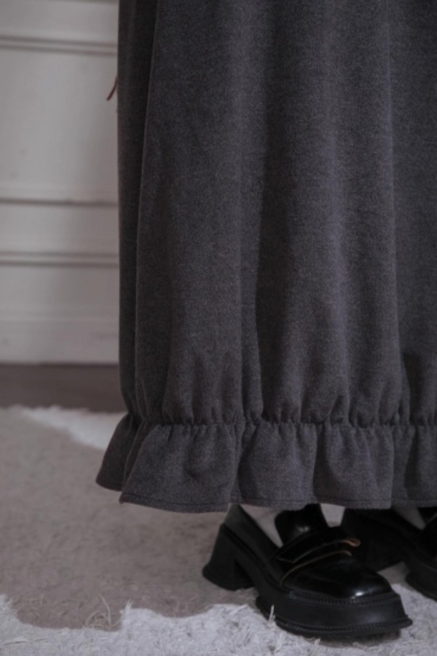 Night Mist Wool Skirt