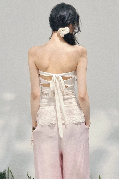 Hazy Muse Lace Tube Top