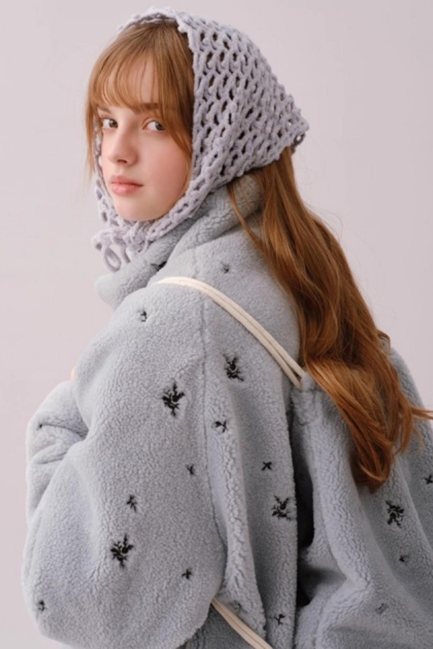 Hand-Crocheted Wool Blend Scarf