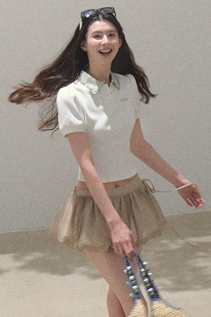 Sunset Diamond Polo Tee