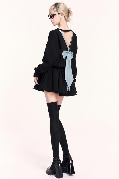 Fleece-Lined Sweatshirt Dress