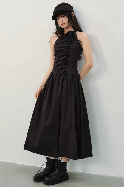 Dark Romanticism Halter Dress