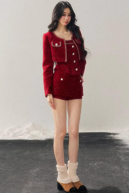 Chanel Wool Coat Skirt Set-Up