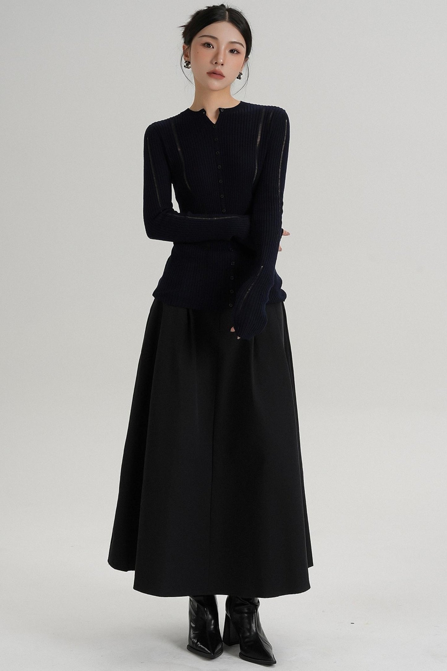 Slimming Long Sleeve Knit Top