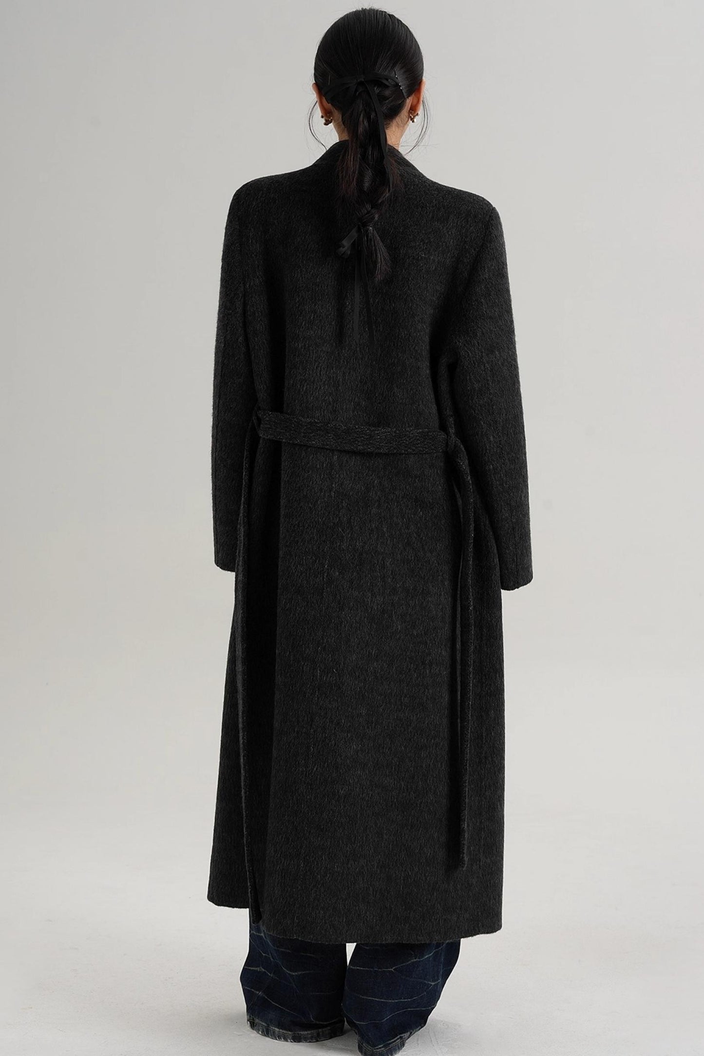 Charcoal Black Wool Coat